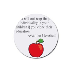 Fruit Of Education Rubber Round Coaster (4 Pack)  by athenastemple