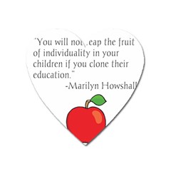 Fruit Of Education Heart Magnet by athenastemple