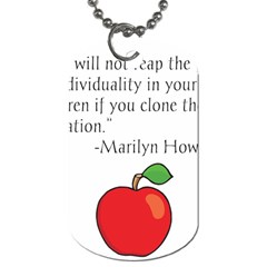 Fruit Of Education Dog Tag (one Side) by athenastemple