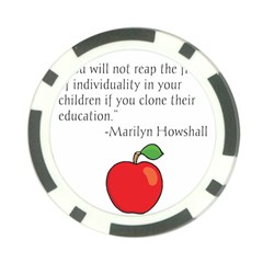 Fruit Of Education Poker Chip Card Guard by athenastemple