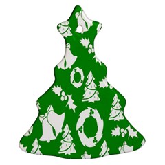 Backdrop Background Card Christmas Christmas Tree Ornament (two Sides)