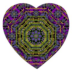 Wonderful Peace Flower Mandala Jigsaw Puzzle (Heart)