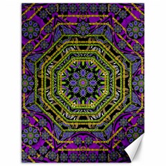 Wonderful Peace Flower Mandala Canvas 12  x 16  