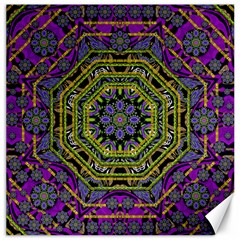 Wonderful Peace Flower Mandala Canvas 16  x 16  