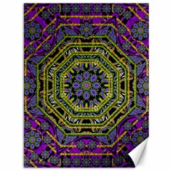 Wonderful Peace Flower Mandala Canvas 36  X 48   by pepitasart