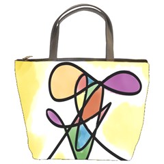 Art Abstract Exhibition Colours Bucket Bags by Nexatart