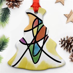 Art Abstract Exhibition Colours Christmas Tree Ornament (two Sides) by Nexatart