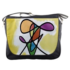 Art Abstract Exhibition Colours Messenger Bags by Nexatart