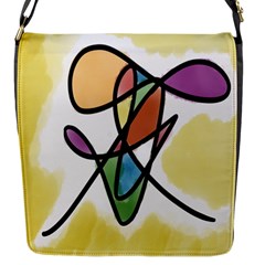 Art Abstract Exhibition Colours Flap Messenger Bag (s) by Nexatart