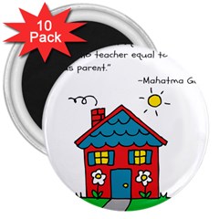 No School Greater    3  Magnets (10 Pack)  by athenastemple