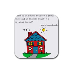 No School Greater    Rubber Coaster (square)  by athenastemple