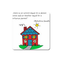 No School Greater    Square Magnet by athenastemple