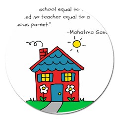 No School Greater    Magnet 5  (round) by athenastemple