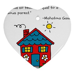 No School Greater    Heart Ornament (two Sides) by athenastemple