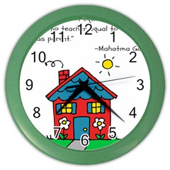 No School Greater    Color Wall Clocks by athenastemple