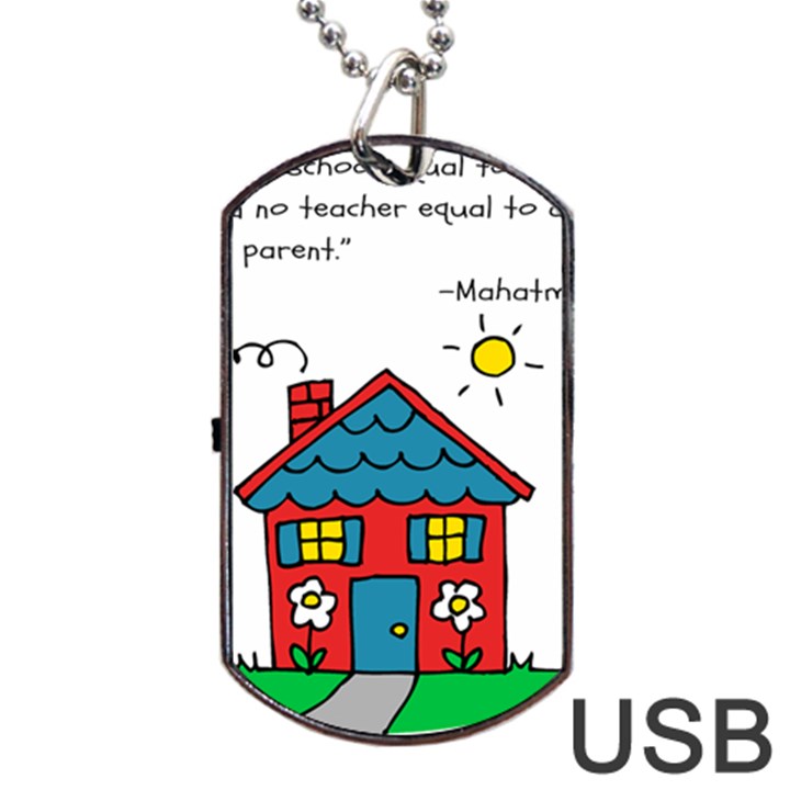 No School Greater... Dog Tag USB Flash (One Side)