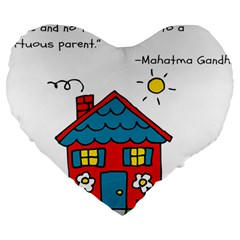 No School Greater    Large 19  Premium Heart Shape Cushions by athenastemple