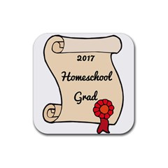 2017 Homeschool Grad! Rubber Coaster (square)  by athenastemple