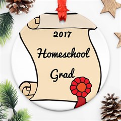 2017 Homeschool Grad! Round Ornament (two Sides)