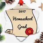 2017 Homeschool Grad! Ornament (Snowflake) Front