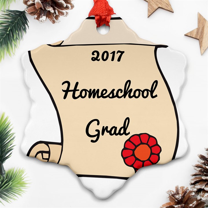 2017 Homeschool Grad! Ornament (Snowflake)