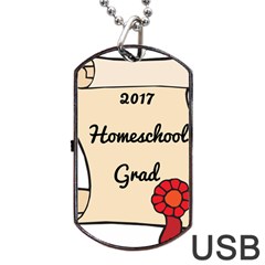 2017 Homeschool Grad! Dog Tag Usb Flash (two Sides) by athenastemple