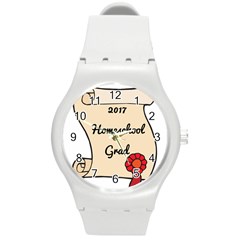 2017 Homeschool Grad! Round Plastic Sport Watch (m) by athenastemple