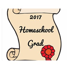 2017 Homeschool Grad! Double Sided Flano Blanket (medium)  by athenastemple