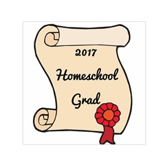 2017 Homeschool Grad! Small Satin Scarf (square) by athenastemple