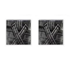 Backdrop Belt Black Casual Closeup Cufflinks (square) by Nexatart