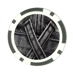 Backdrop Belt Black Casual Closeup Poker Chip Card Guard (10 Pack) by Nexatart