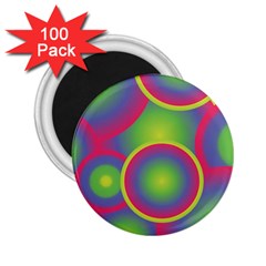 Background Colourful Circles 2 25  Magnets (100 Pack) 