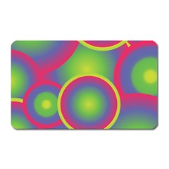 Background Colourful Circles Magnet (rectangular) by Nexatart