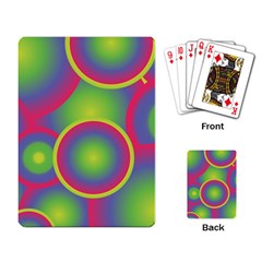 Background Colourful Circles Playing Card by Nexatart