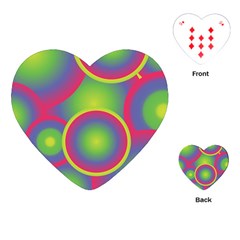 Background Colourful Circles Playing Cards (heart) 