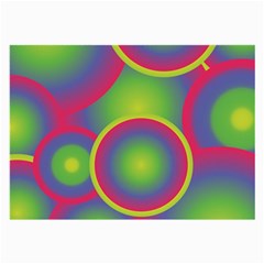 Background Colourful Circles Large Glasses Cloth (2-side) by Nexatart