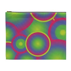 Background Colourful Circles Cosmetic Bag (xl) by Nexatart