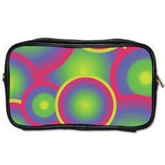 Background Colourful Circles Toiletries Bags by Nexatart