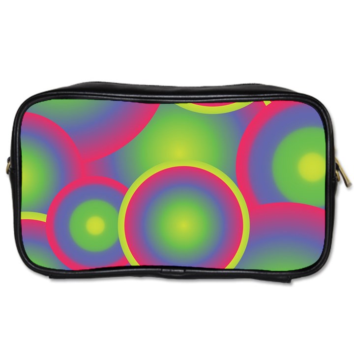 Background Colourful Circles Toiletries Bags