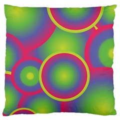 Background Colourful Circles Large Cushion Case (one Side) by Nexatart