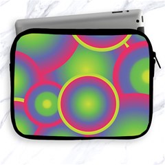 Background Colourful Circles Apple Ipad 2/3/4 Zipper Cases by Nexatart