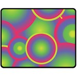 Background Colourful Circles Double Sided Fleece Blanket (Medium)  58.8 x47.4  Blanket Front