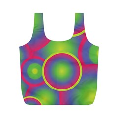 Background Colourful Circles Full Print Recycle Bags (m)  by Nexatart