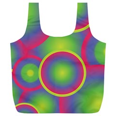 Background Colourful Circles Full Print Recycle Bags (l)  by Nexatart