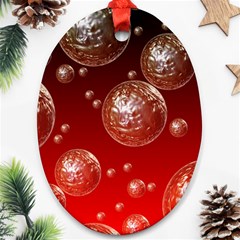 Background Red Blow Balls Deco Ornament (oval) by Nexatart