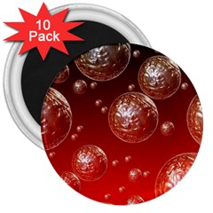 Background Red Blow Balls Deco 3  Magnets (10 Pack)  by Nexatart