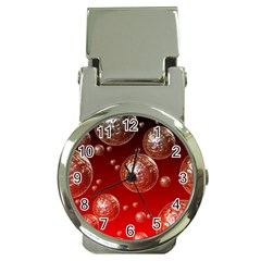 Background Red Blow Balls Deco Money Clip Watches by Nexatart