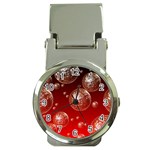 Background Red Blow Balls Deco Money Clip Watches Front