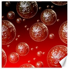 Background Red Blow Balls Deco Canvas 12  X 12   by Nexatart