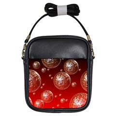 Background Red Blow Balls Deco Girls Sling Bags by Nexatart